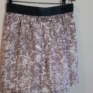 Loft cream print skirt